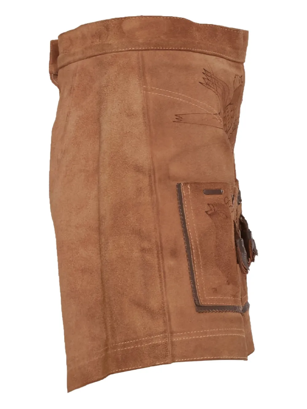 Vintage short pre-owned en daim (années 1970) | Image 2