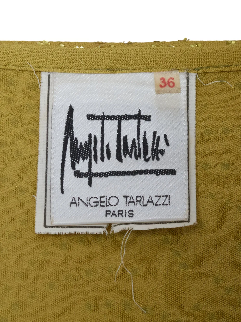 Angelo Tarlazzi Vintage 1980s gedrapeerde mini-jurk met glitters - Groen