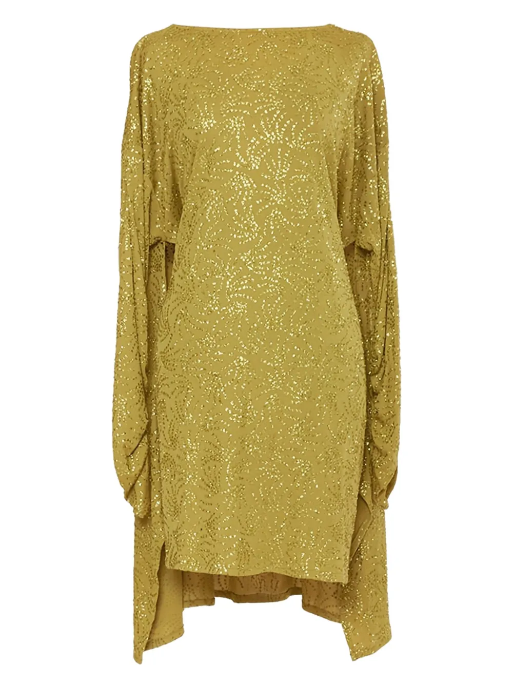 Angelo Tarlazzi Vintage 1980s sparkling draped mini dress | Green | Image 1