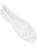 American Retro 2010 peep-toe ballet flats - White