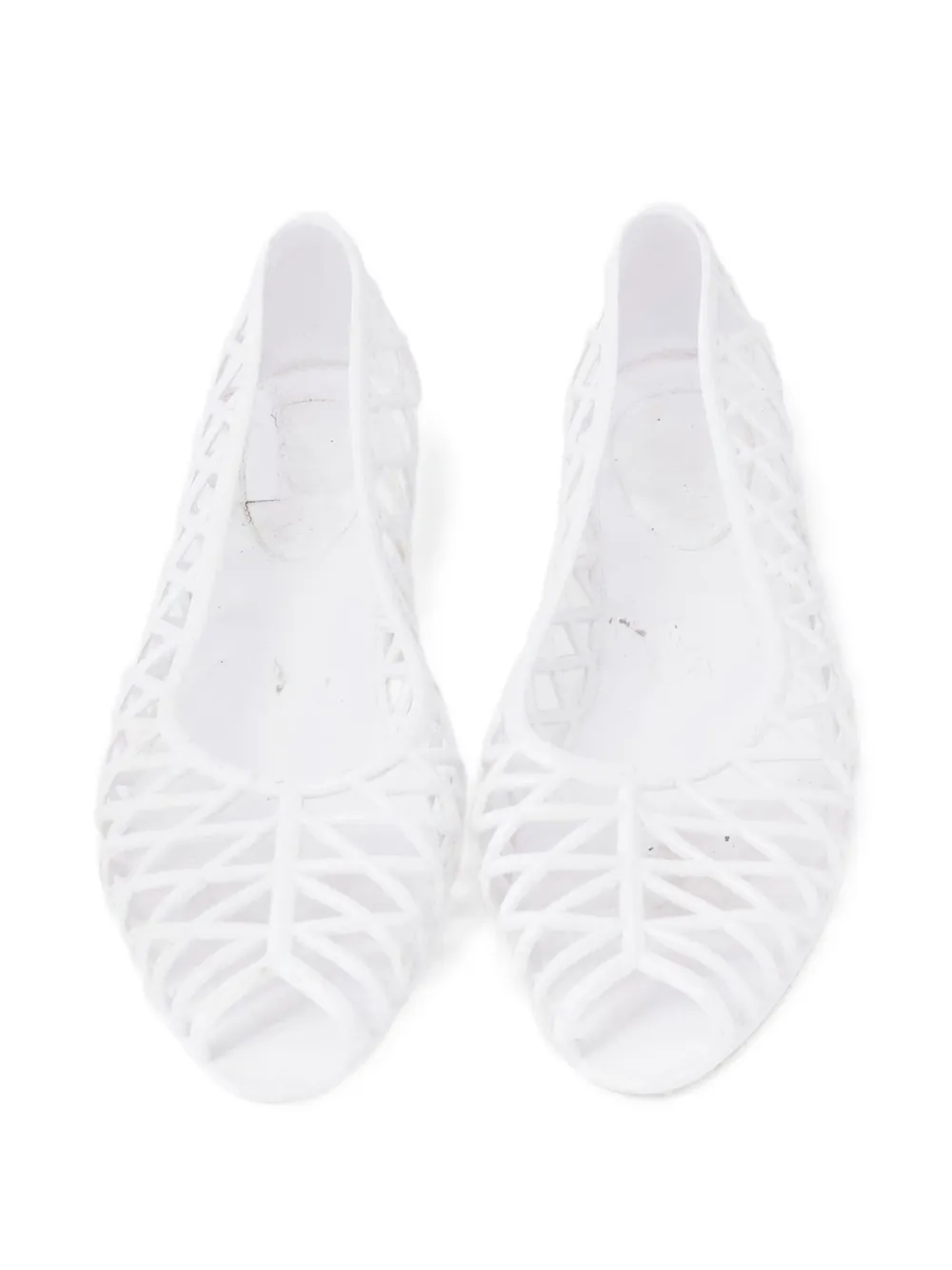 Pre-owned American Retro 2010 Peep-toe Ballet Flats