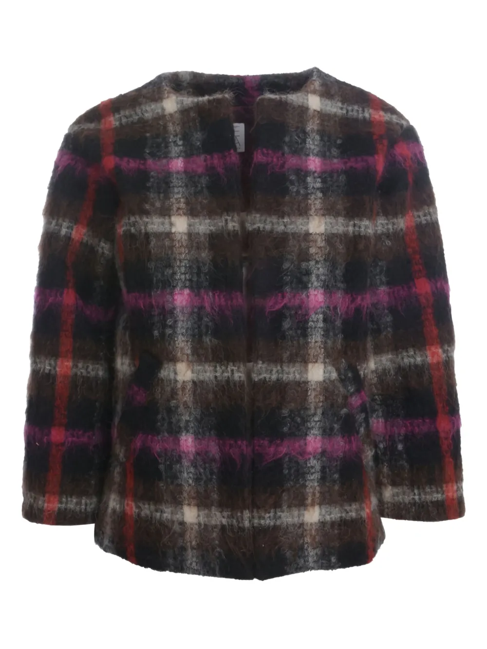 Stella Jean Vichy check-patterned jacket | Black | Image 1