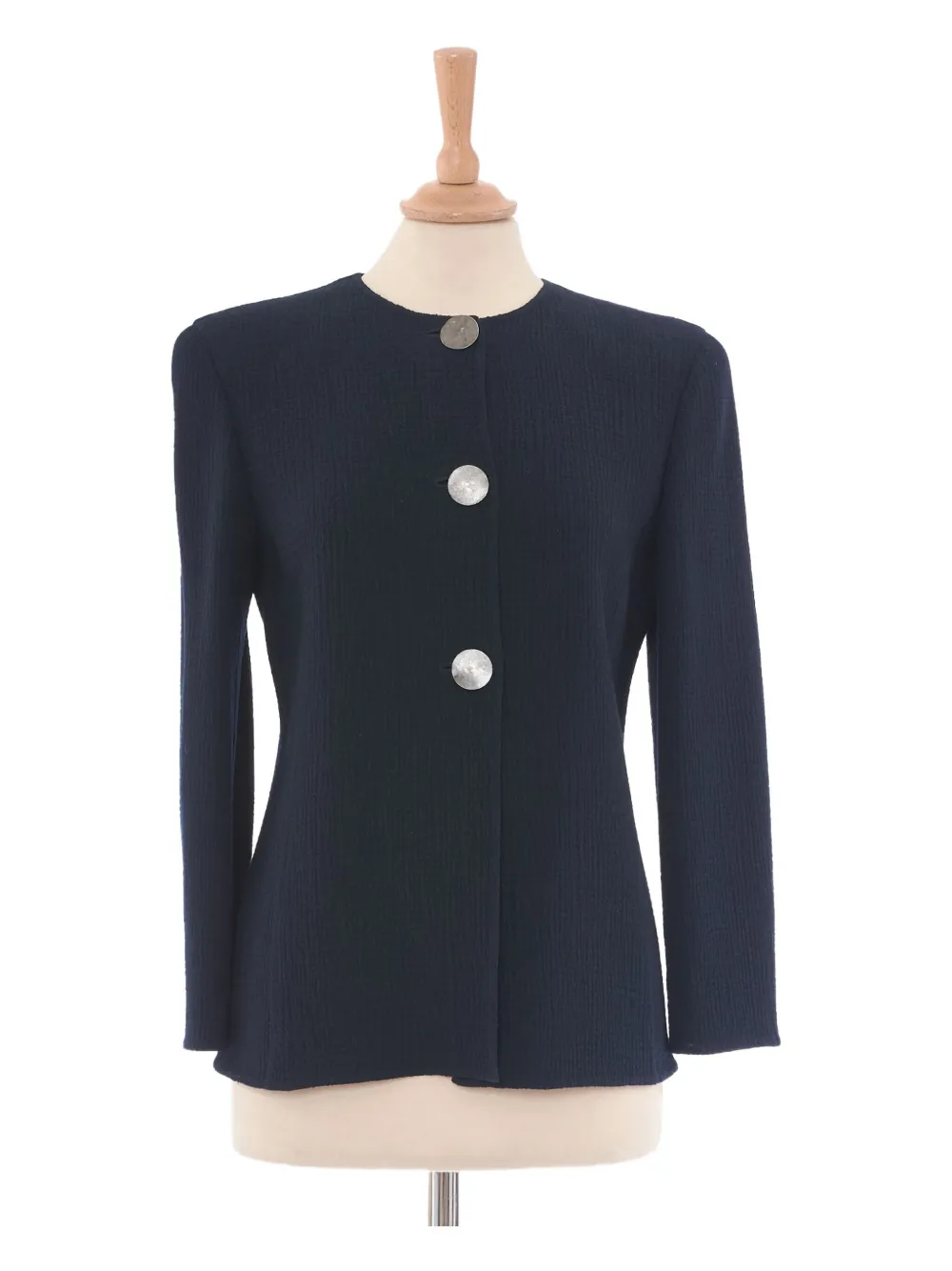 Mila Schon Vintage crew-neck buttoned suit - Blu