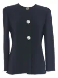 Mila Schon Vintage crew-neck buttoned suit - Blue
