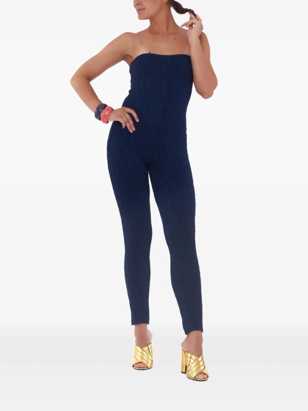 Krizia Pre-Owned 1990s mouwloze jumpsuit - Blauw
