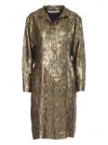 Js Scherrer Vintage snake-print midi dress - Gold