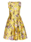 Vintage floral midi dress - Yellow
