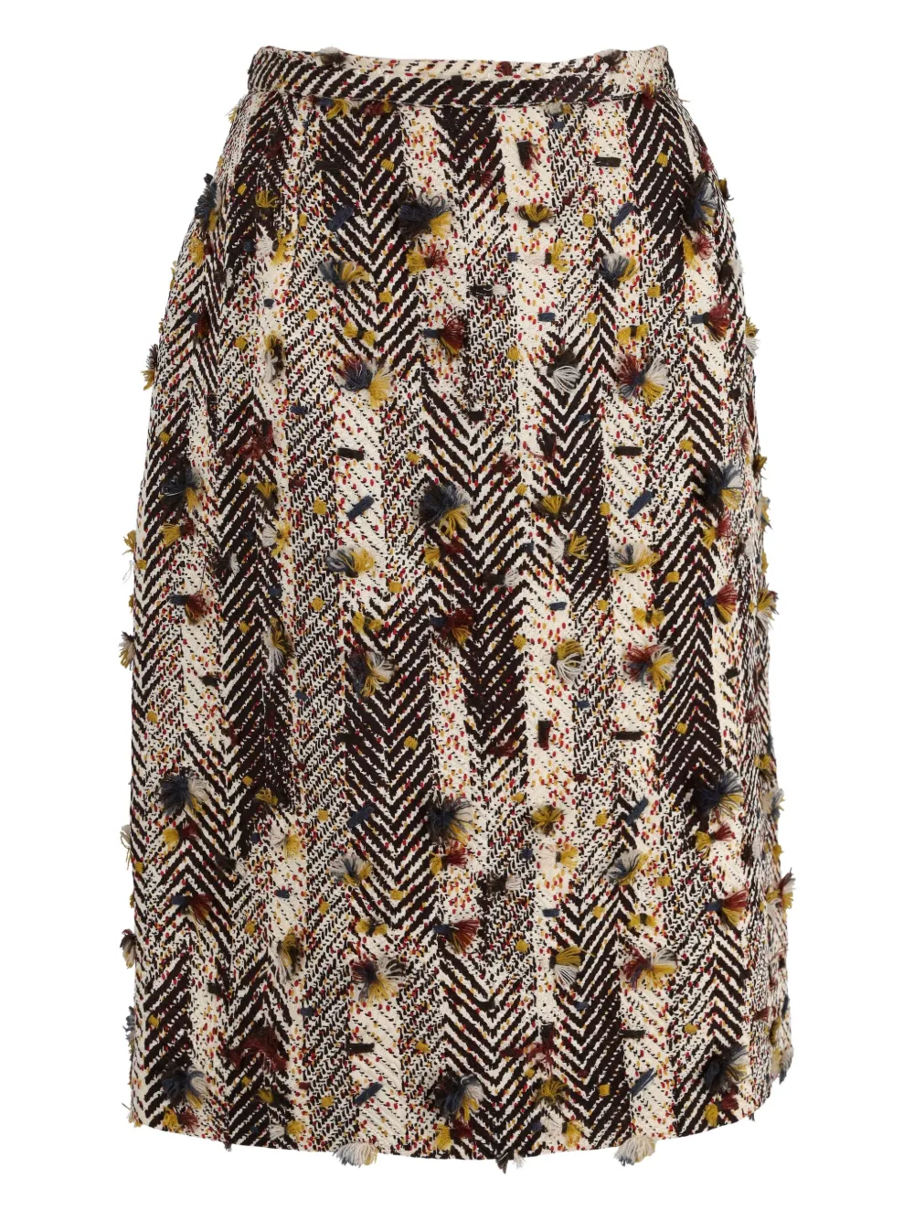 Gianfranco Ferré Pre-Owned appliqué-detailed midi skirt - ブラウン Gianfranco Ferré Pre-Owned appliqué-detailed midi skirt - ブラウン