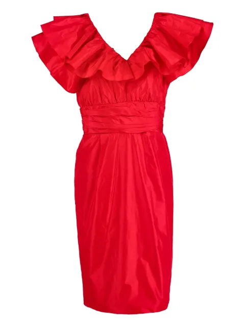 Azzaro Vintage silk ruffled dress
