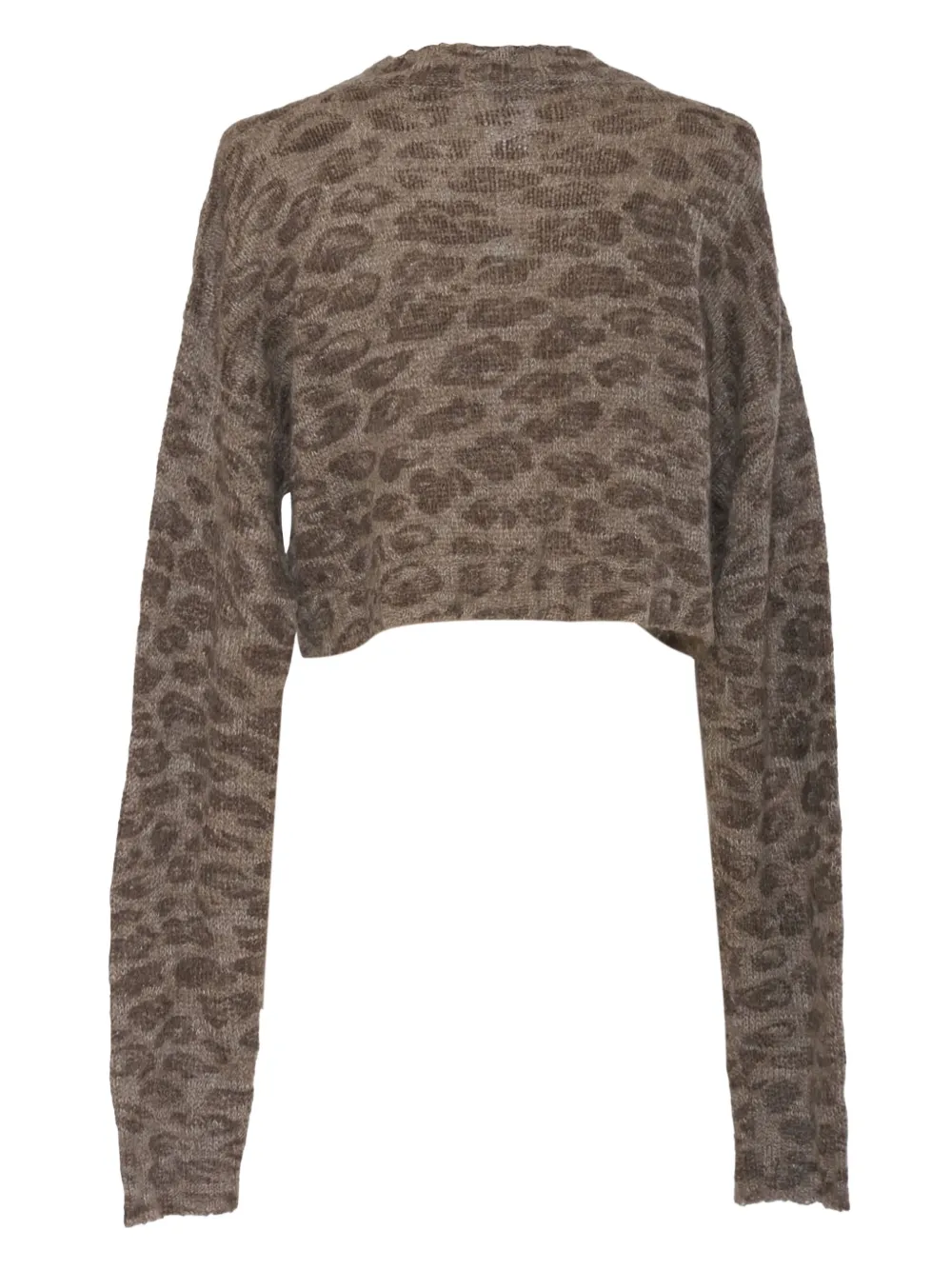 Krizia Pre-Owned leopard-print cropped cardigan | Image 2