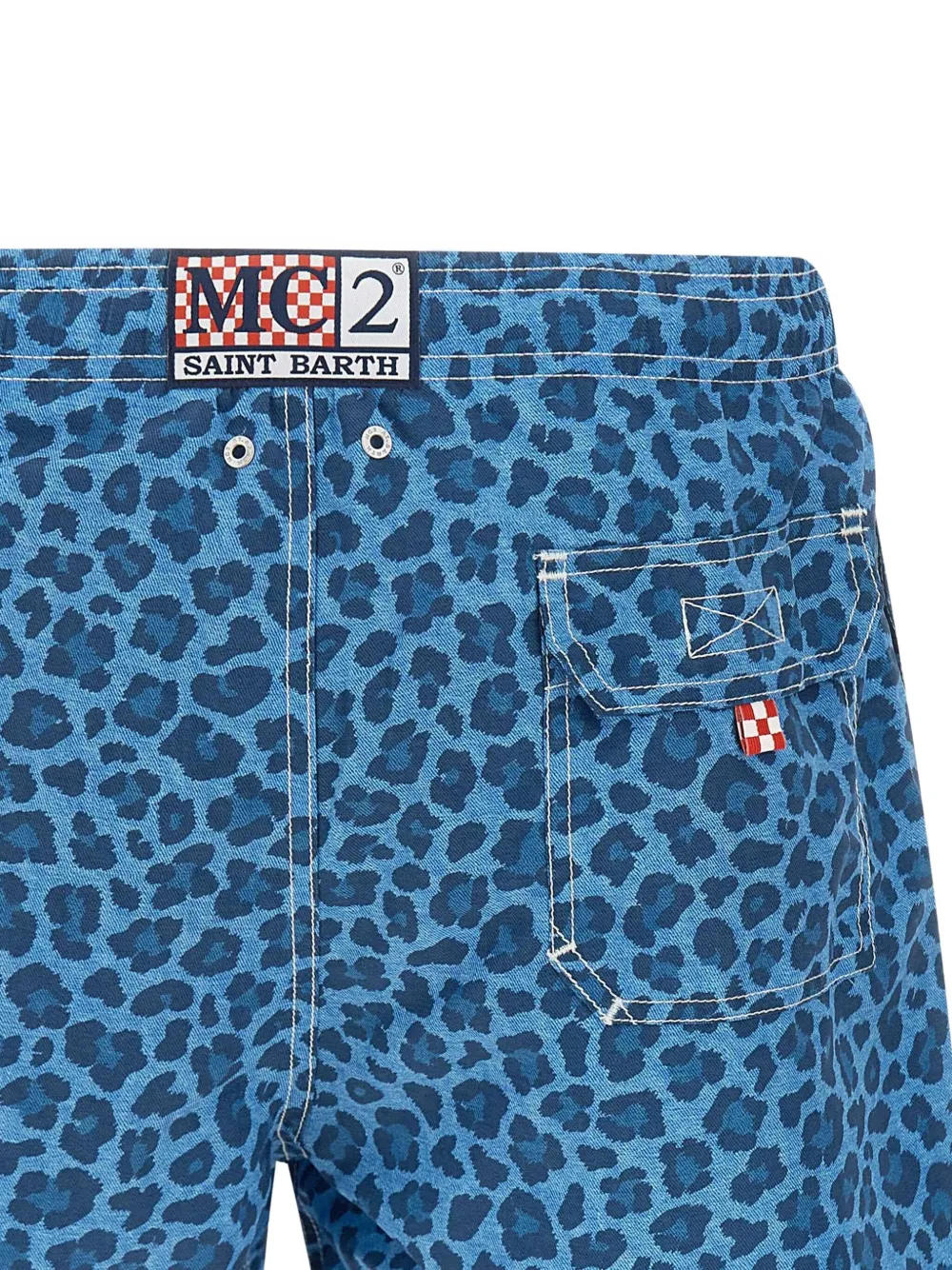 MC2 Saint Barth Zwembroek met patroon Blauw