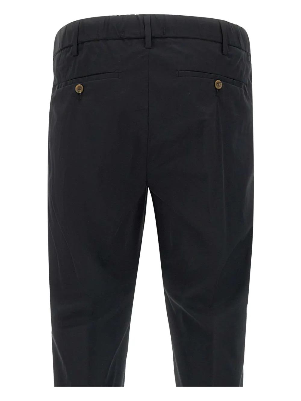 Myths Black Pants With Elastic Drawstring Waist In Linen Blend Man
