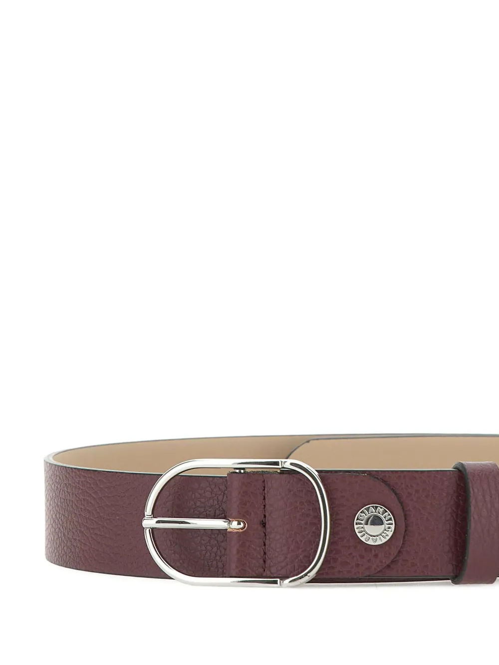 GIANNI CHIARINI oval-buckle leather belt Rood