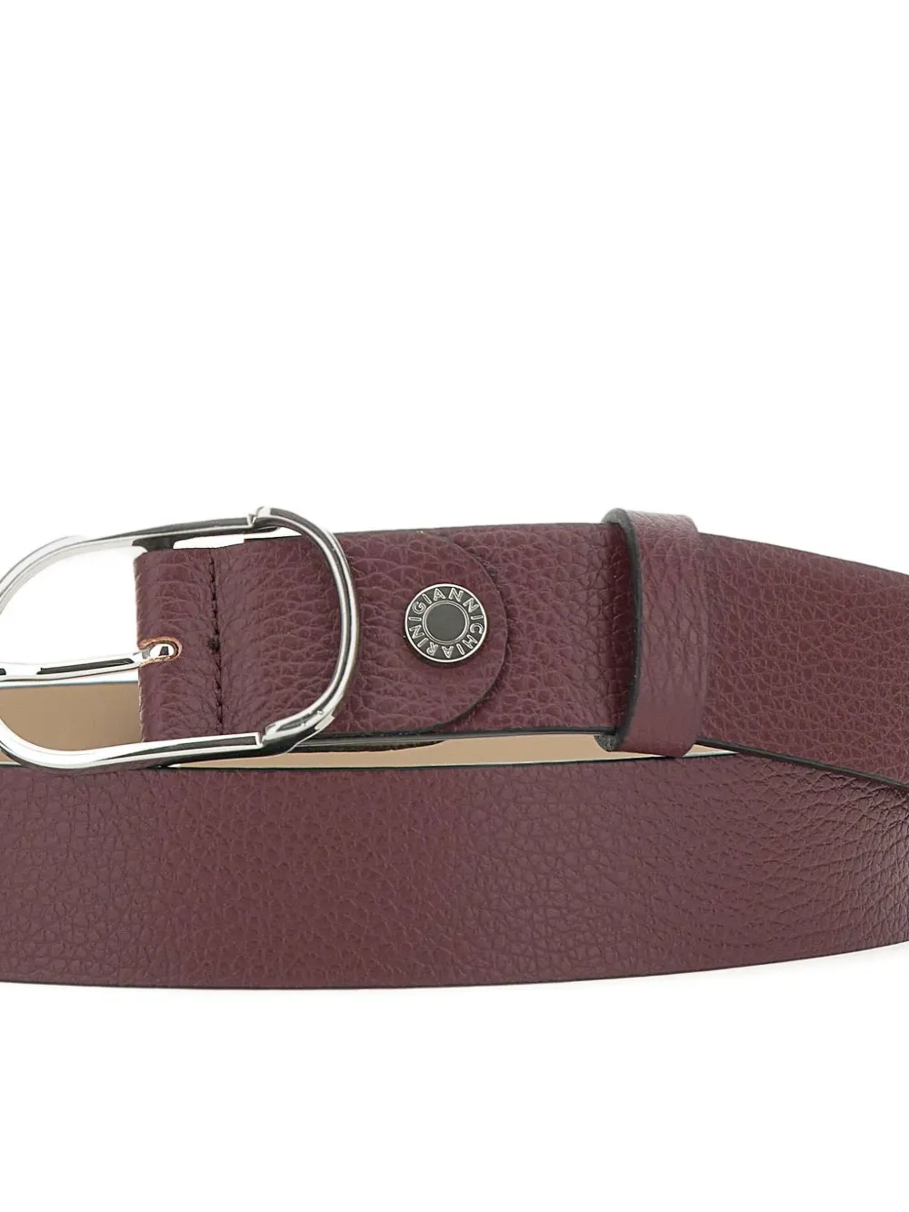 GIANNI CHIARINI oval-buckle leather belt Rood