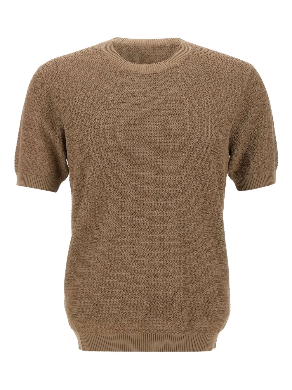 Kangra playera tejida manga corta | marrón | Image 1