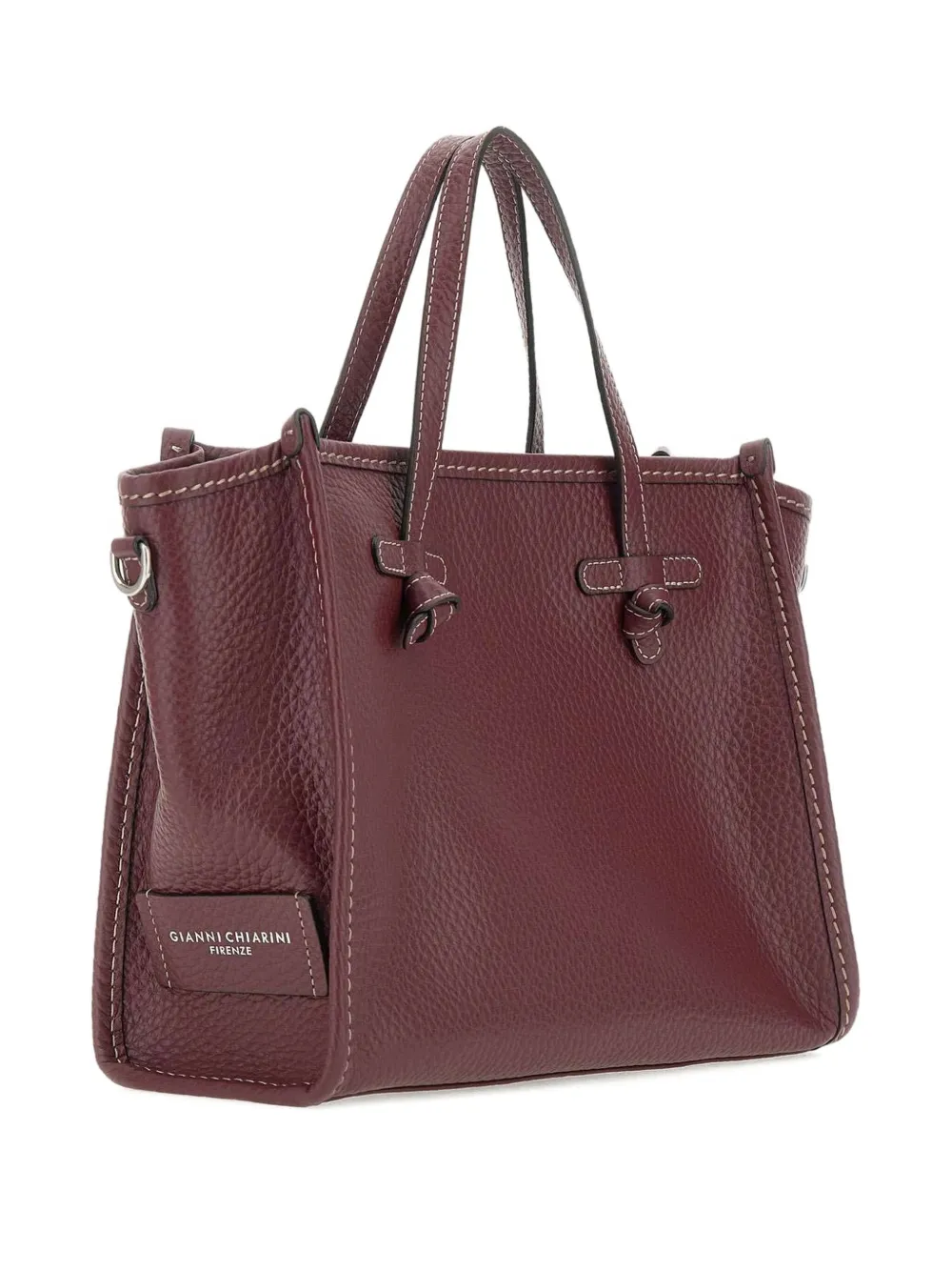 MARCELLA CLUB leren shopper met geknoopt detail Rood