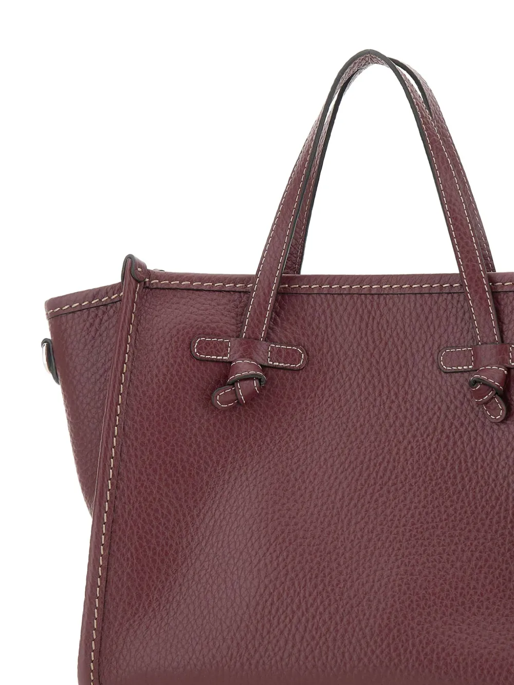 MARCELLA CLUB leren shopper met geknoopt detail Rood