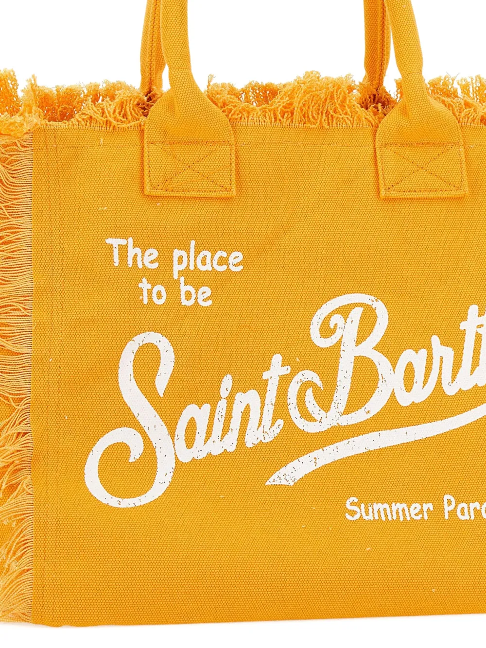 MC2 Saint Barth Vanity shopper met franje en logo Oranje