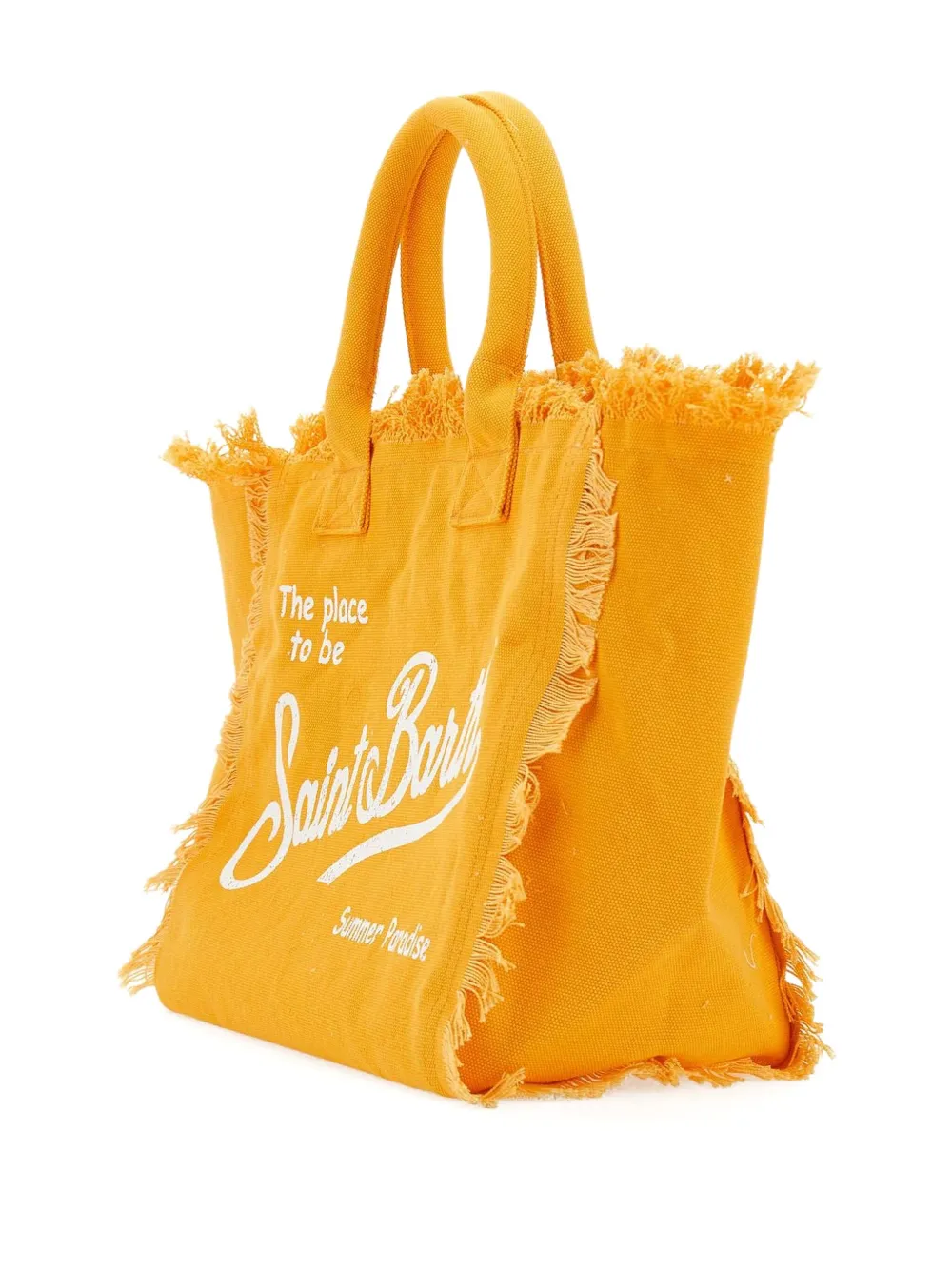 MC2 Saint Barth Vanity shopper met franje en logo Oranje