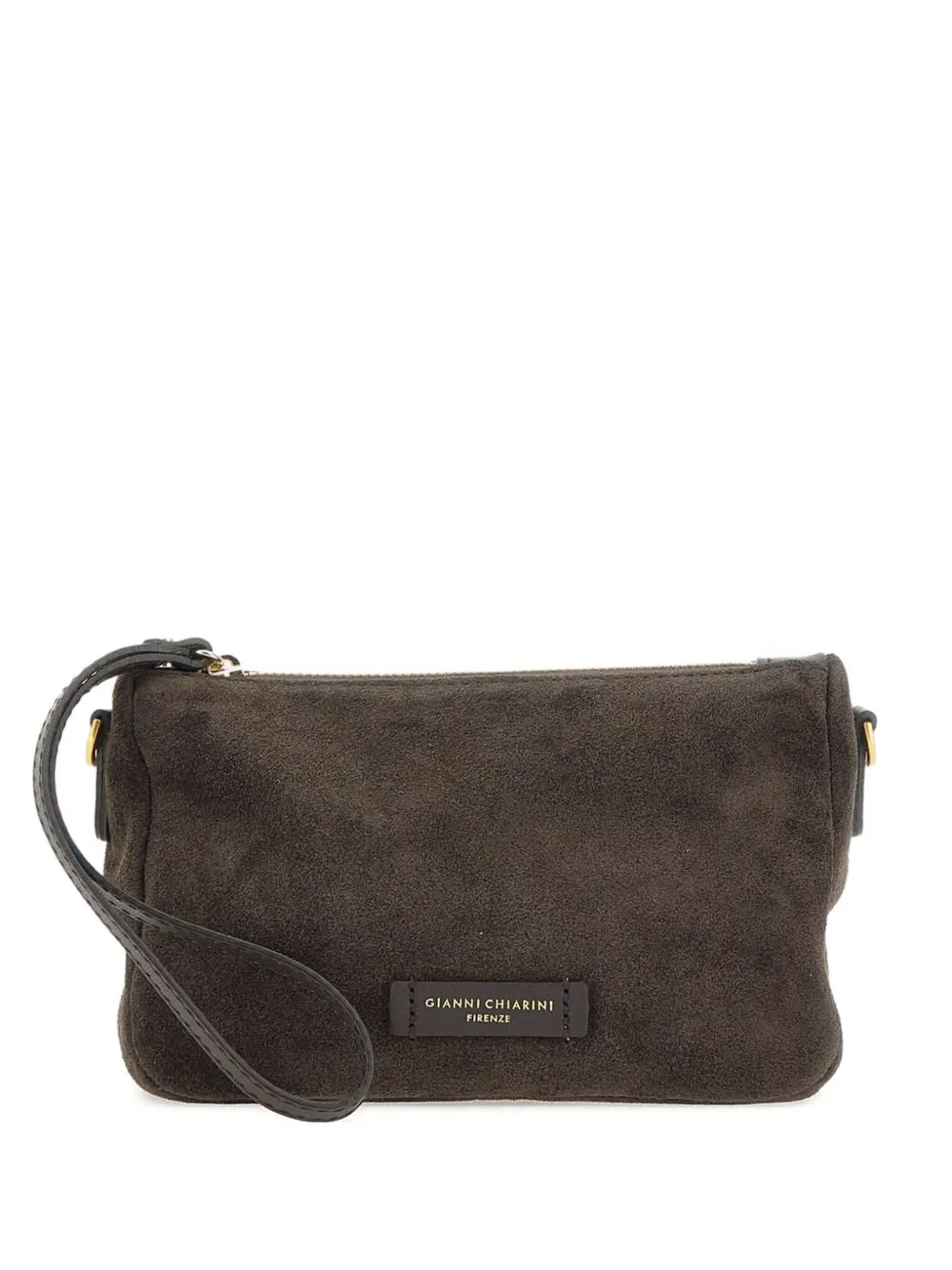 GIANNI CHIARINI Suède clutch Bruin
