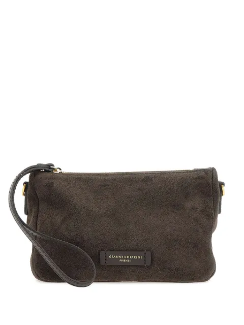 GIANNI CHIARINI suede clutch bag