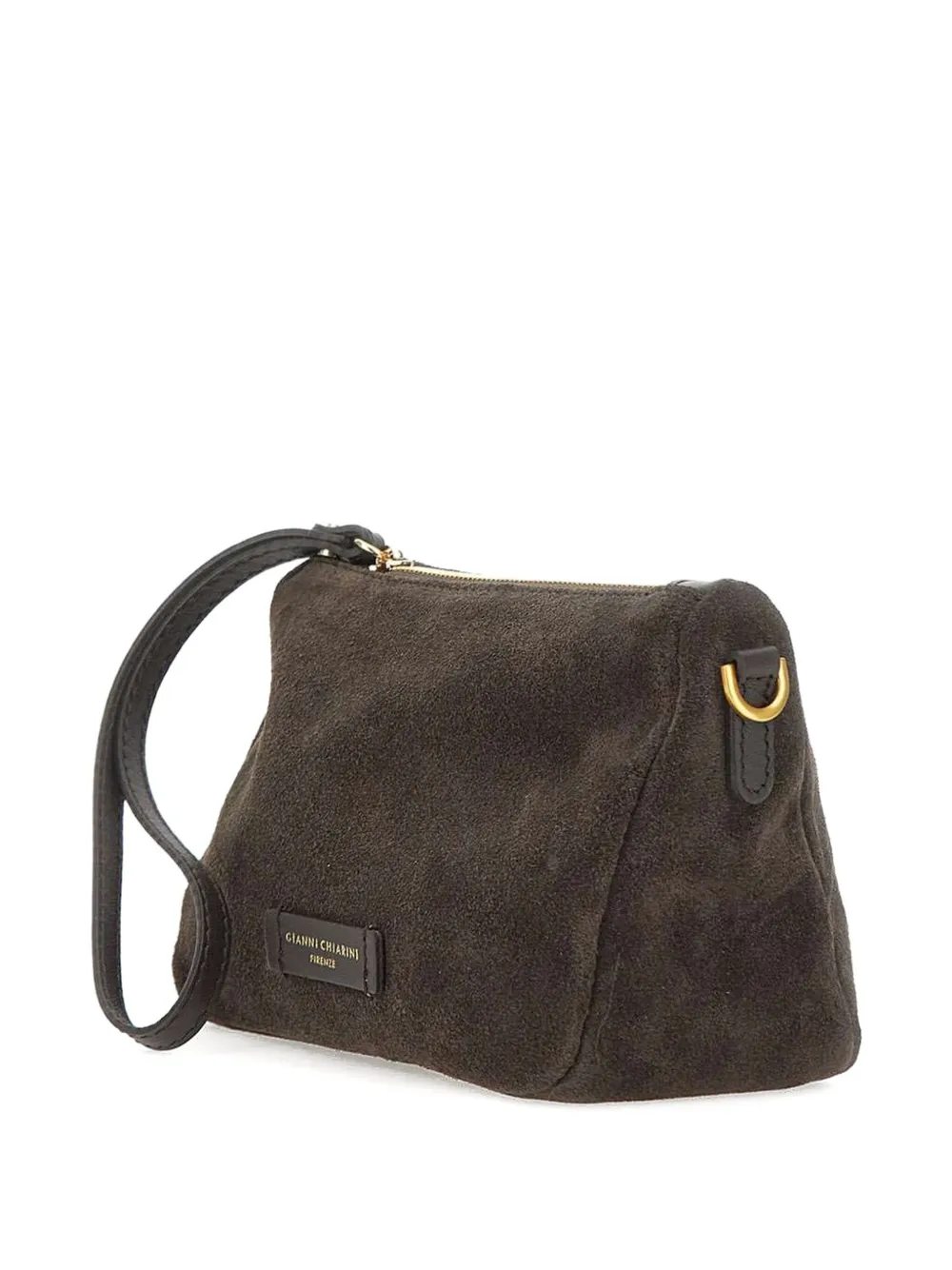 GIANNI CHIARINI Suède clutch Bruin