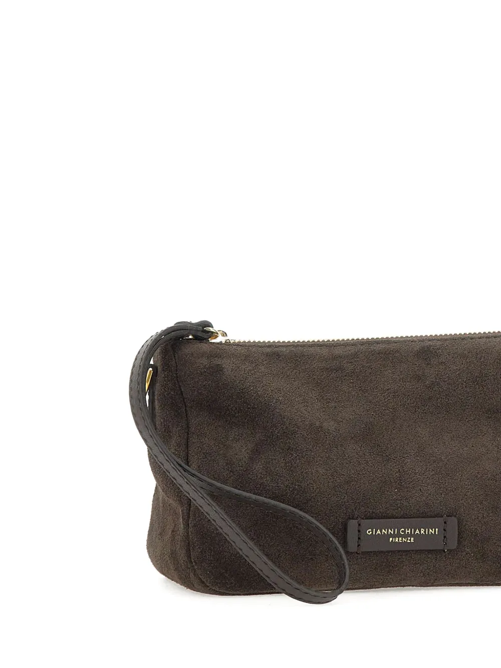 GIANNI CHIARINI Suède clutch Bruin