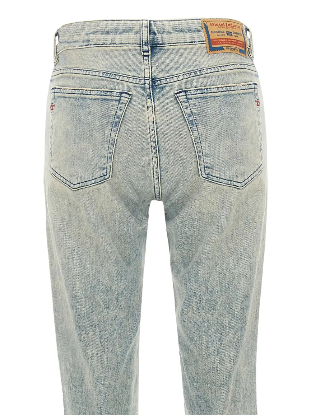 Shop Diesel Faded Straight-leg Jeans