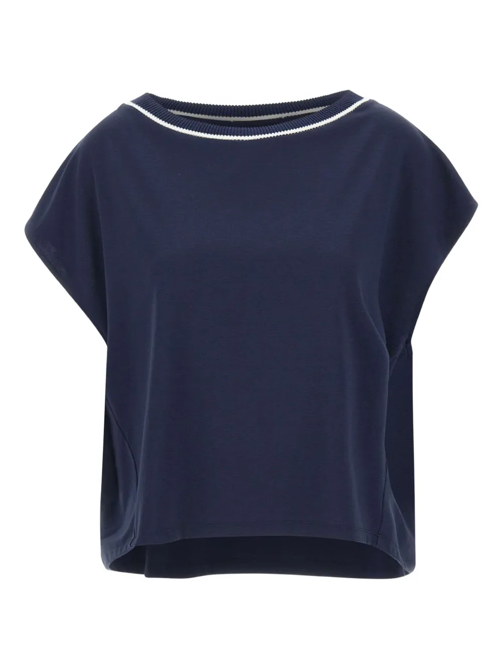 kaos playera con ribete en contraste | azul | Image 1