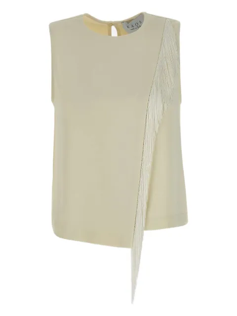 kaos fringe-detail sleeveless top