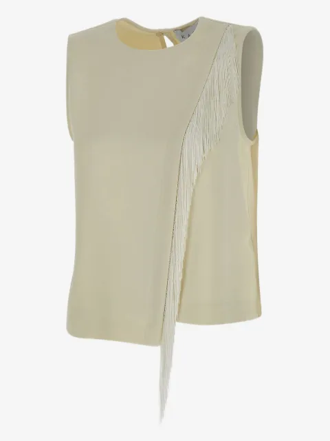 kaos Top smanicato con frange