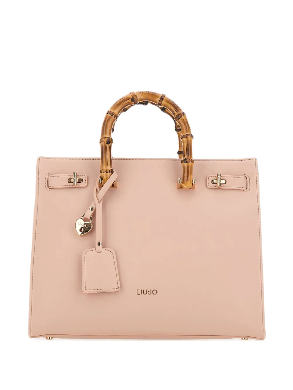 LIU JO bamboo-handle structured bag | Pink | Image 1
