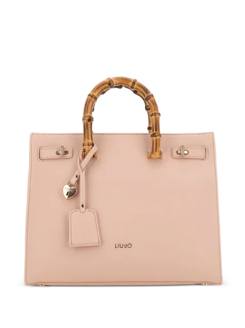 LIU JO bamboo-handle structured bag