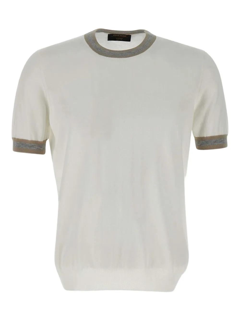 Gran Sasso short-sleeve fine-knit top | Grey | Image 1