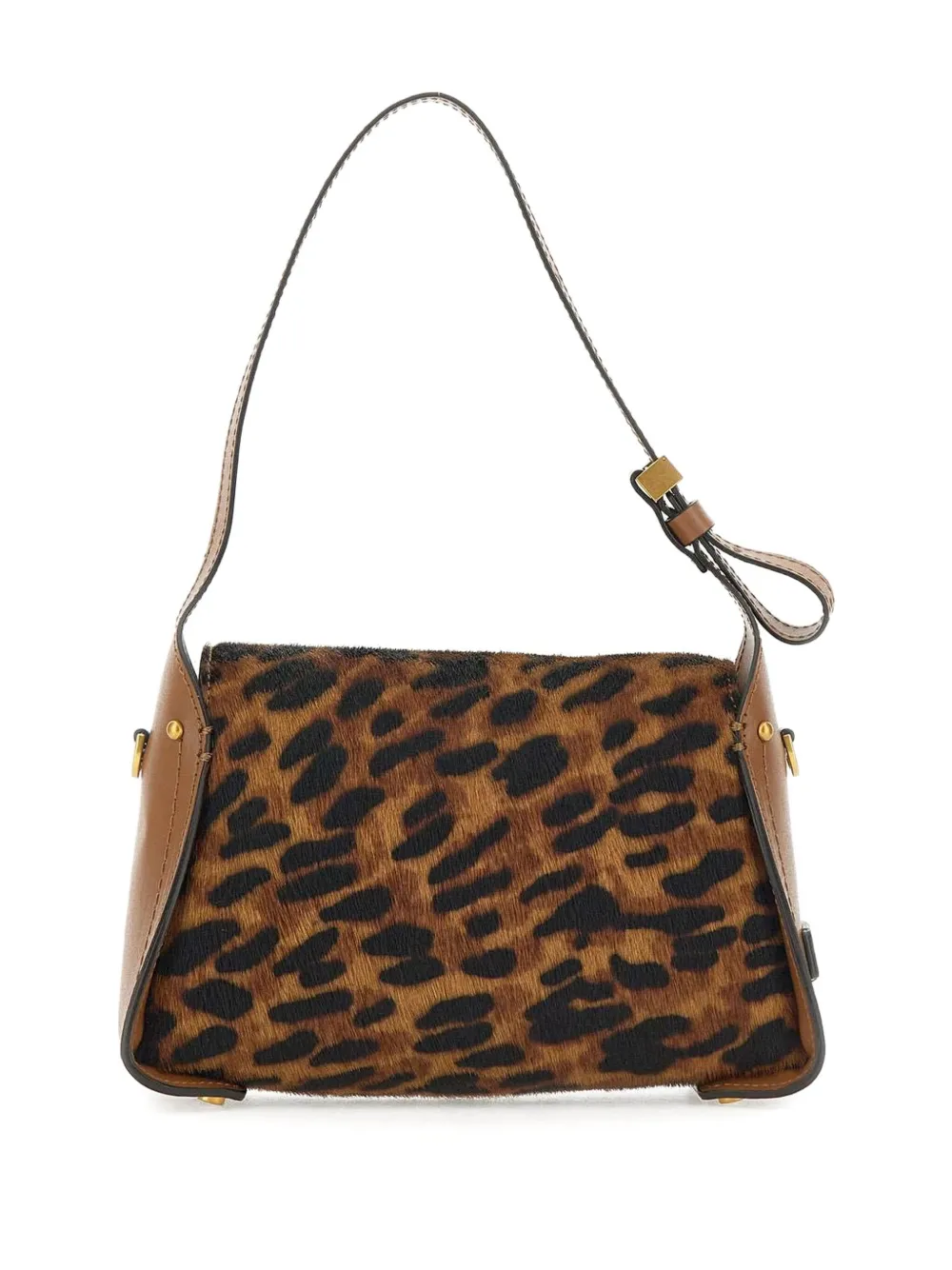 GIANNI CHIARINI Penelope tas met luipaardprint en handgreep Bruin