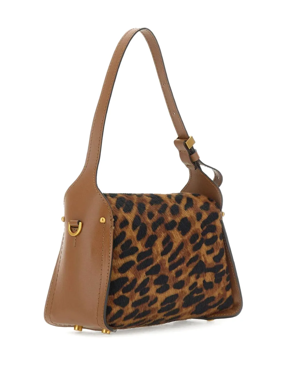 GIANNI CHIARINI Penelope tas met luipaardprint en handgreep Bruin