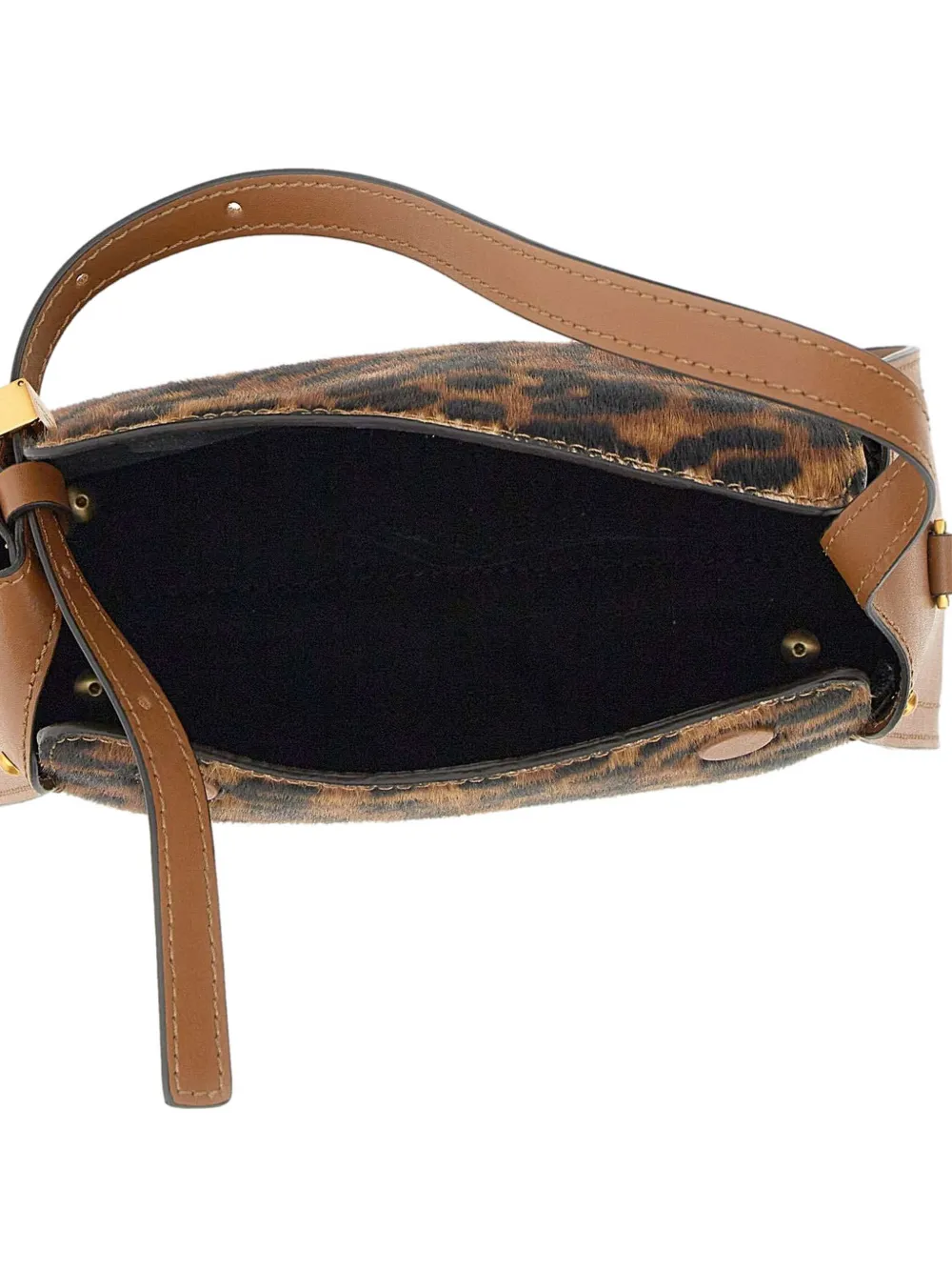 GIANNI CHIARINI Penelope tas met luipaardprint en handgreep Bruin