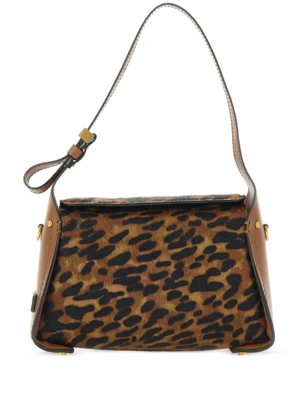 GIANNI CHIARINI Penelope tas met luipaardprint en handgreep Bruin