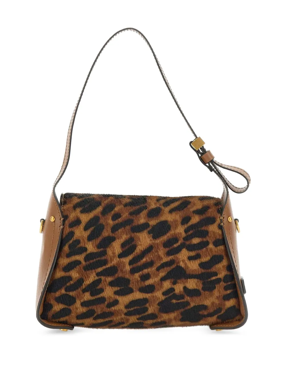 GIANNI CHIARINI Penelope tas met luipaardprint en handgreep - Bruin