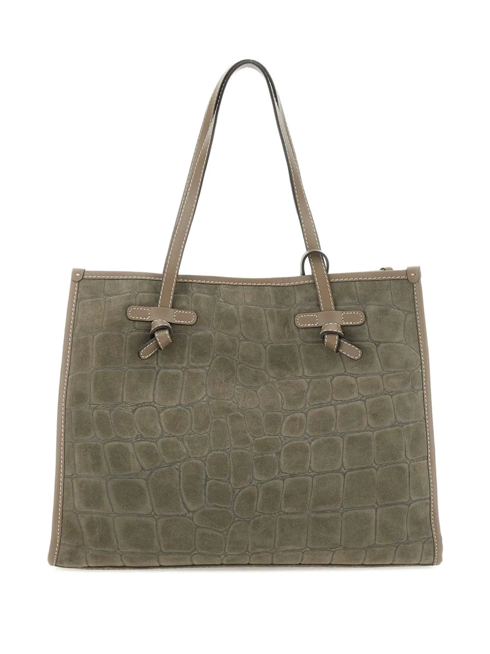 MARCELLA CLUB Shopper met krokodillenleer-reliëf Groen