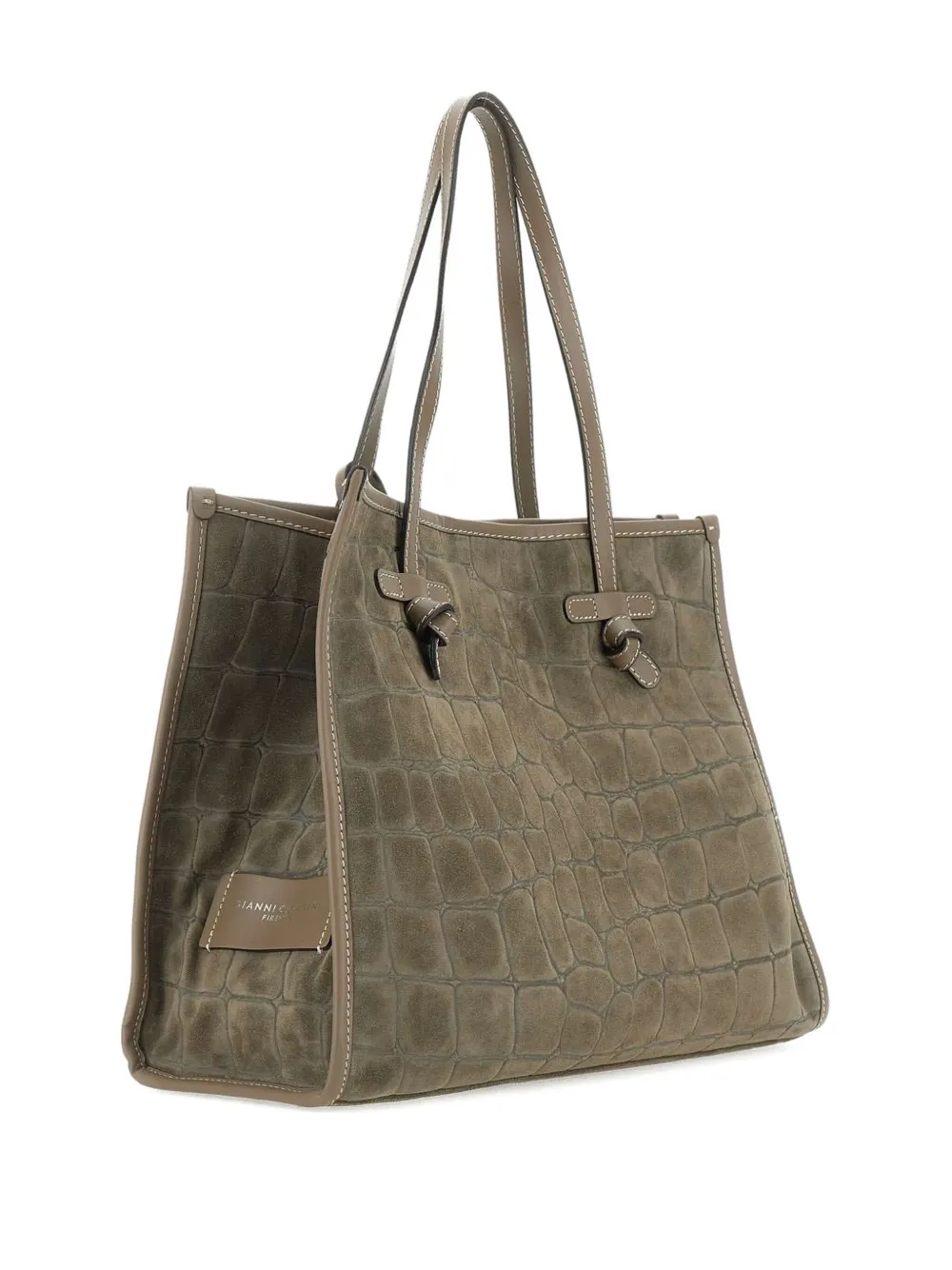 MARCELLA CLUB Shopper met krokodillenleer-reliëf Groen