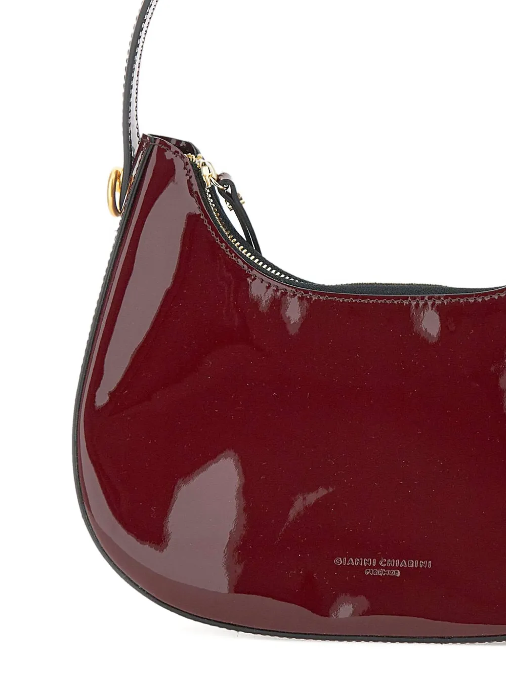 GIANNI CHIARINI Leren schoudertas Rood