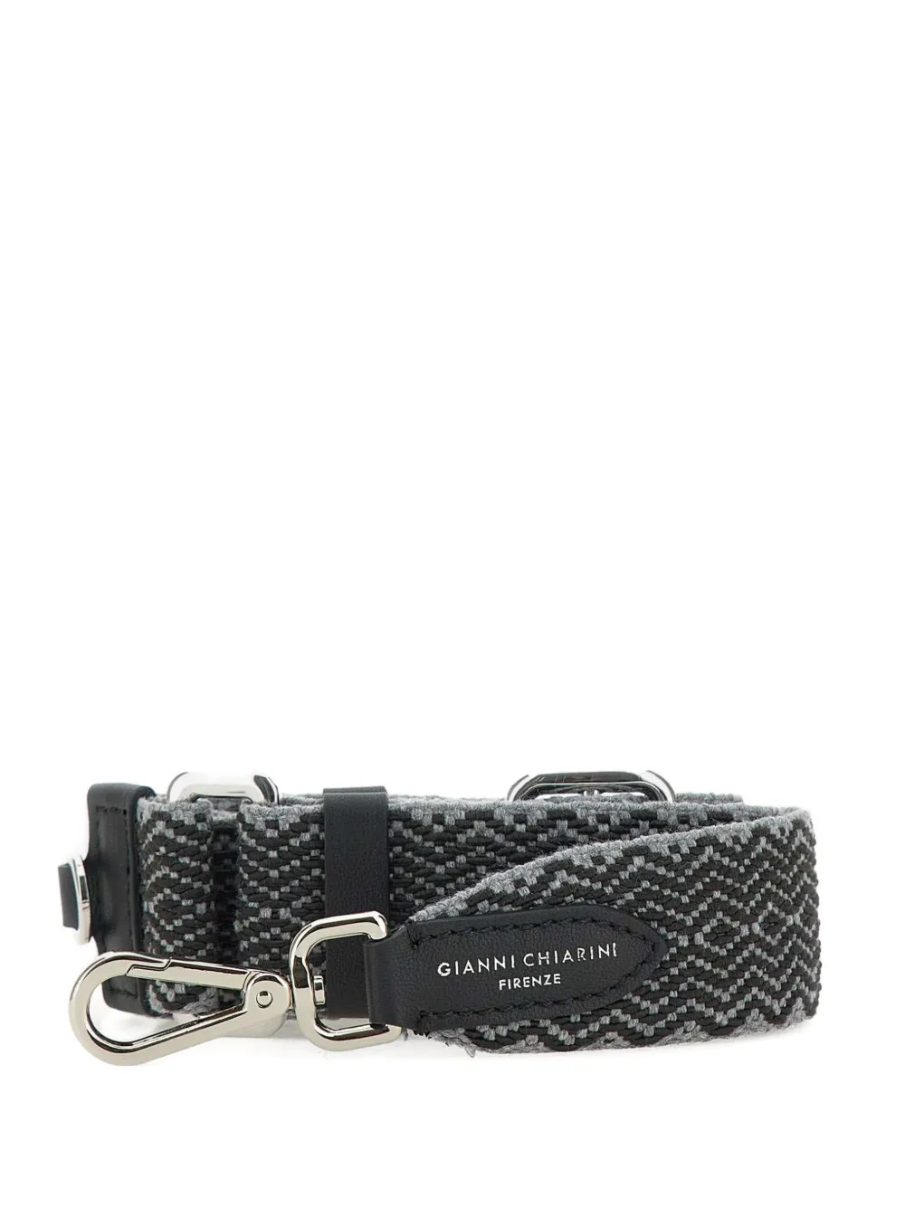 GIANNI CHIARINI Leren schouderband Zwart