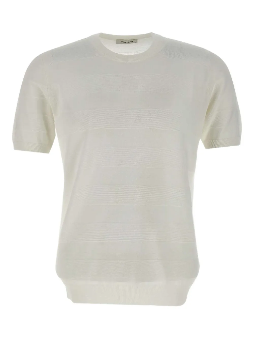 Kangra playera manga corta con rayas estampadas | blanco | Image 1
