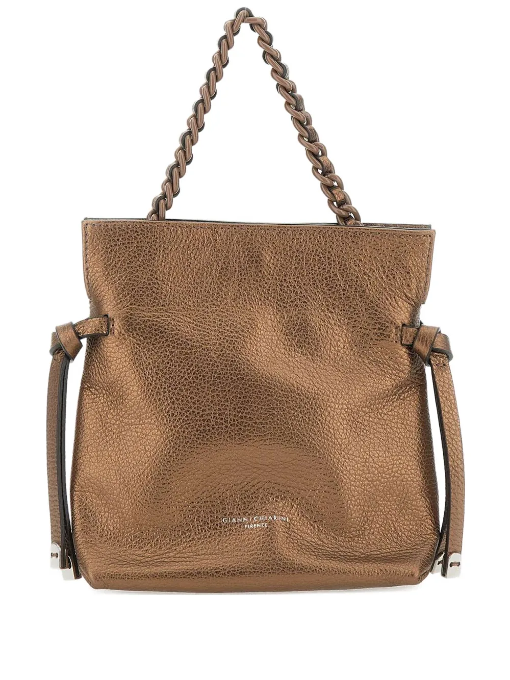 GIANNI CHIARINI chain-handle metallic shoulder bag | Brown | Image 1