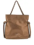 GIANNI CHIARINI chain-handle metallic shoulder bag - Brown