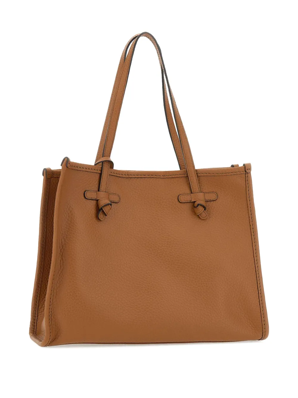GIANNI CHIARINI Marcella leren shopper met geknoopte detail Bruin