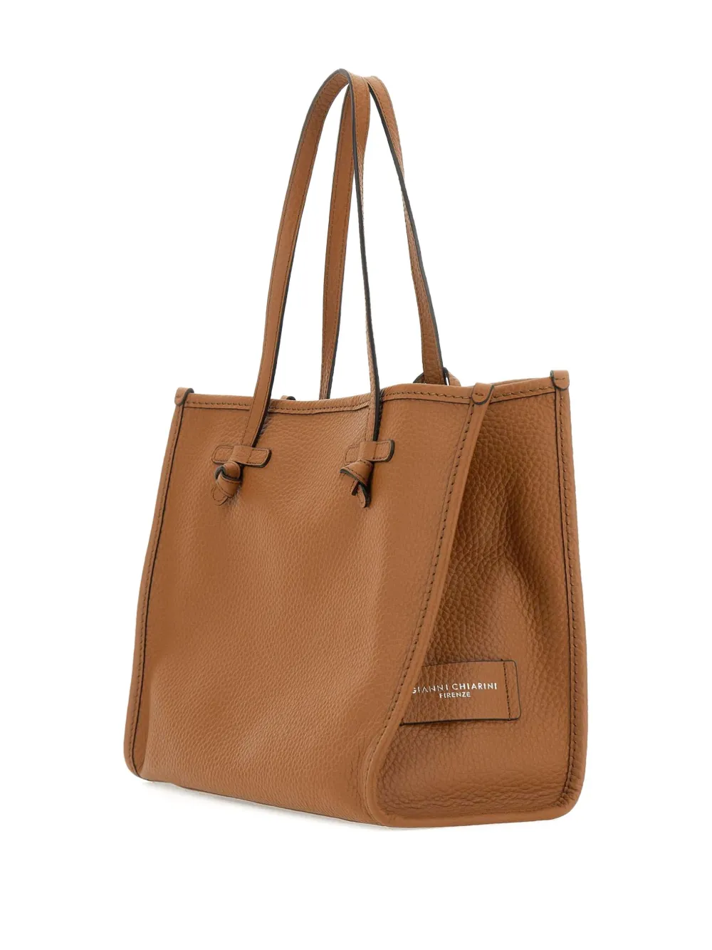 GIANNI CHIARINI Marcella leren shopper met geknoopte detail Bruin