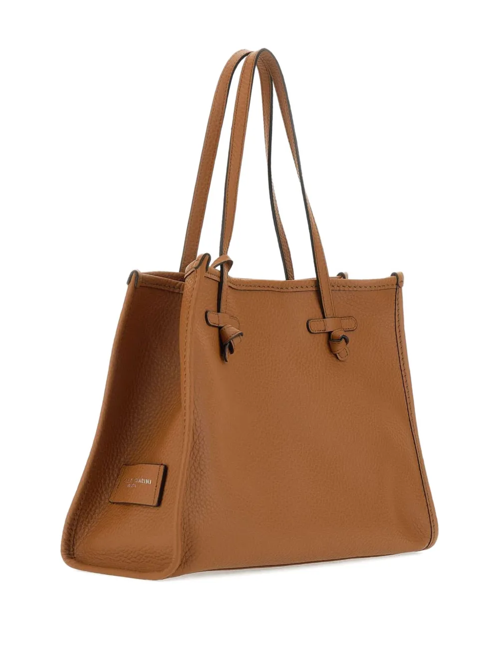 GIANNI CHIARINI Marcella leren shopper met geknoopte detail Bruin