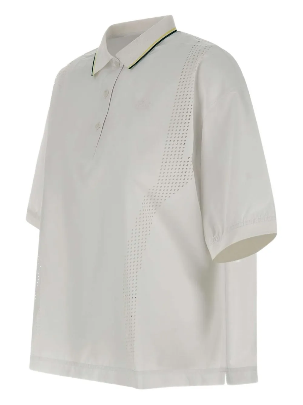 Lacoste geperforeerd poloshirt Wit